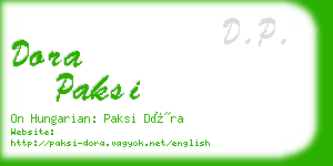 dora paksi business card